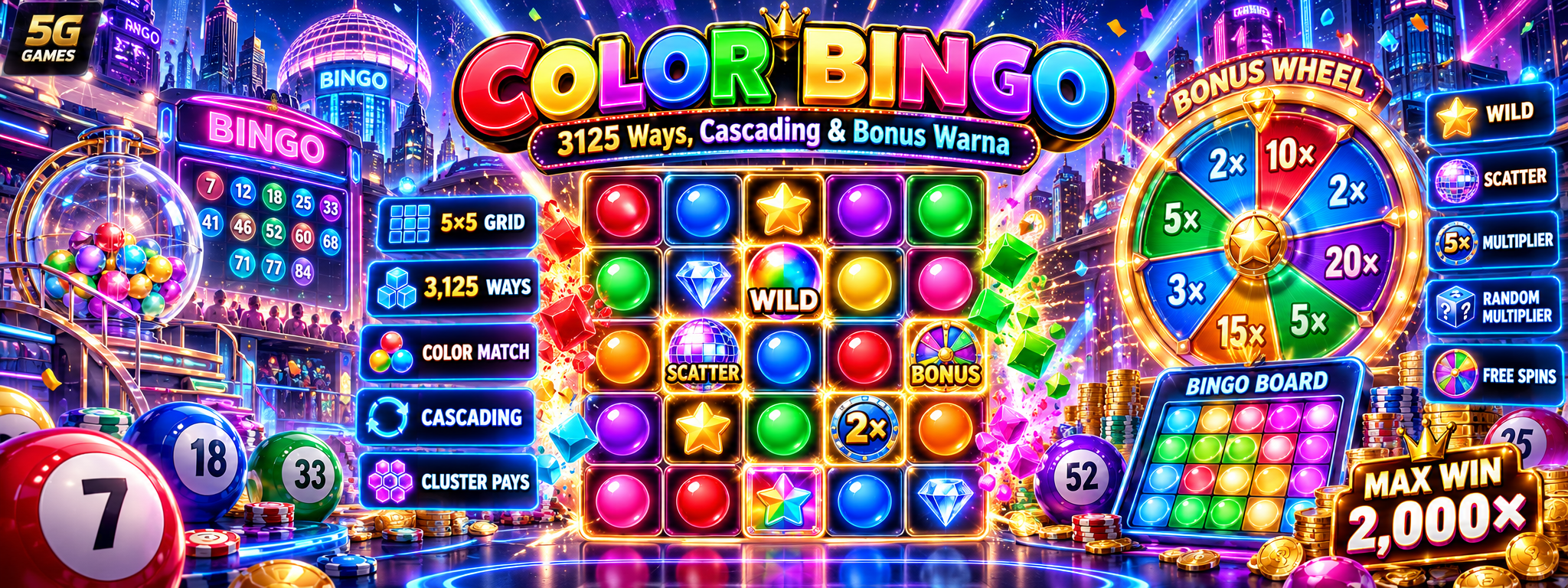 Color Bingo 5G Games